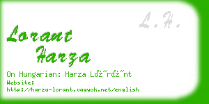 lorant harza business card